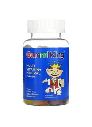 Gummiking мультивітаміни та мікроелементи для дітей, зі смаком полуниці, апельсина, лимона, виноград2 фото