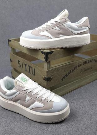 Кроссовки new balance ct302 white beige grey