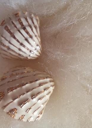Клипсы ракушки винтаж