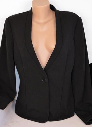 Брендовый демисезонный черный пиджак жакет блейзер с карманами inwear вискоза этикетка3 фото