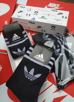 Носки білі чорні високі демісез чоловічі адідас adidas