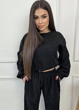 Костюм в рубчик