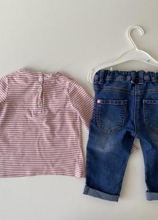 Набор: джинсы next и кофточка для девочки 9-12 мес 80 см5 фото