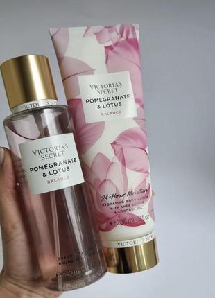 Спрей и лосьон pomegranate & lotus виктория сикрет victoria’s secret лосьон для тела мист спрей для тела для волос1 фото