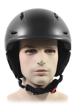 Защитный горнолыжный шлем helmet 001 black для катания на лыжах сноуборде (k/opt-6935-21601)5 фото
