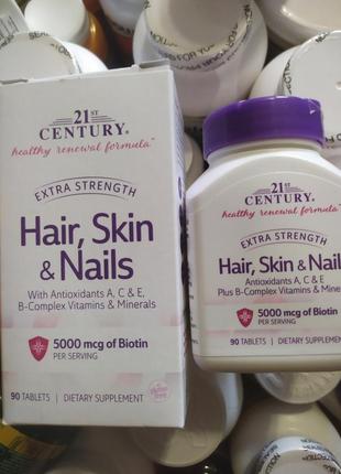 21st century hair skin nails домішка для волосся, шкіри та нігтів, підвищена сила дії, 90&nbsp табле