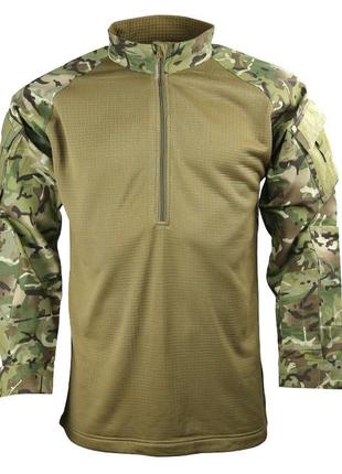 Тактическая флисовая кофта военная теплая kombat uk ubacs tactical fleece мультикам s dm_11