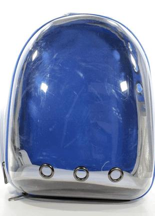 Рюкзак-переноска для кішок taotaopets 253304 panoramic blue 35*25*42 cm з ілюмінатором6 фото