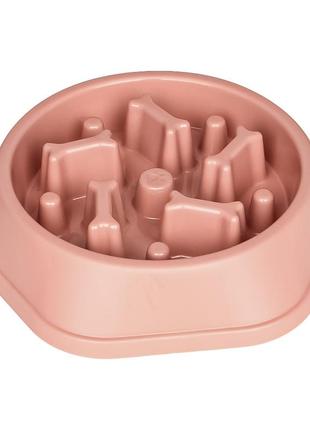 Миска для кошек собак taotaopets 119905 для медленной еды pink dm_111 фото