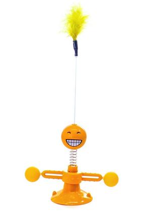 Іграшка для котів hoopet 05406 funny man orange для рухливих ігор з домашніми тваринами (k-455s)