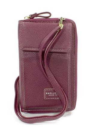 Женский кошелек baellerry n0105 red горизонтальное+вертикальное расположение сумка-клатч для девушек (k-249s)