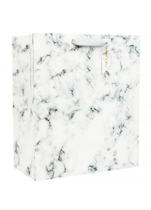 Подарочный пакет ppw paper lesko zd023 marble white big (k-60s)