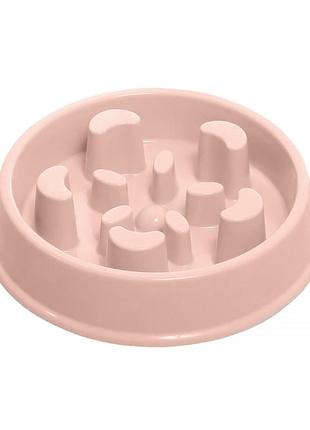 Миска для собак и котов taotaopets 139903 pink для медленной еды (k-256s)