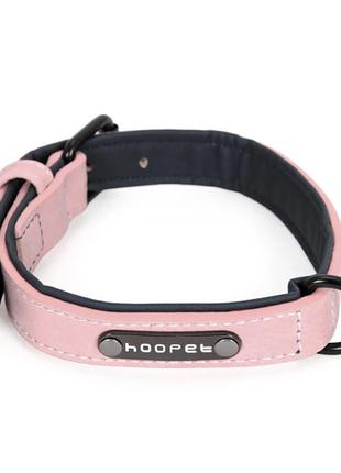 Ошейник для собак hoopet w033 pink l двухслойный (k-541s)