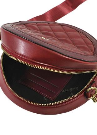 Женская сумочка baellerry n9318 burgundy круглая для девушек прогулки смартфона через плечо балери (k-391s)2 фото