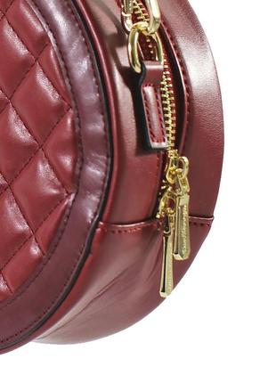 Женская сумочка baellerry n9318 burgundy круглая для девушек прогулки смартфона через плечо балери (k-391s)4 фото