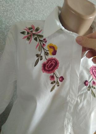 Блуза с вышивкой свободного кроя7 фото