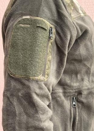 Кофта флісова чоловіча тактична з липучками під шеврони bikatex туреччина зсу мультикам m 8100 хакі6 фото