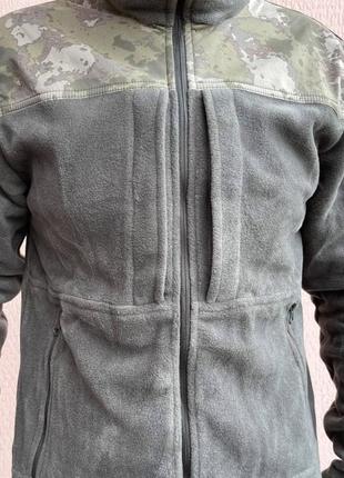 Кофта флісова чоловіча тактична з липучками під шеврони bikatex туреччина зсу мультикам m 8100 хакі5 фото