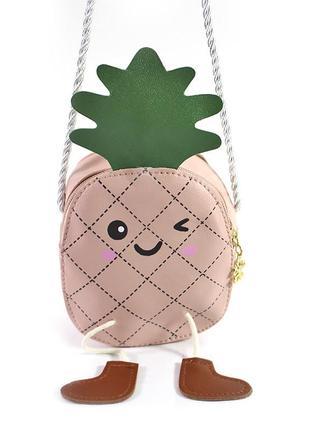 Сумочка для дівчаток pineapple a5021 pink дитяча на плече (k-296s)