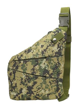 Рюкзак тактичний aokali outdoor a38 camouflage green на одне плече армійський