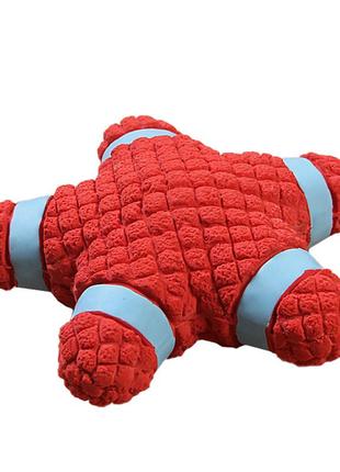 Игрушка для собак hoopet 17t0125gr0011 starfish red пищащая (k-341s)