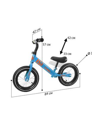 Біговел дитячий baishs 058 blue двоколісний велосипед без педалей для малюків (k-1477s)6 фото