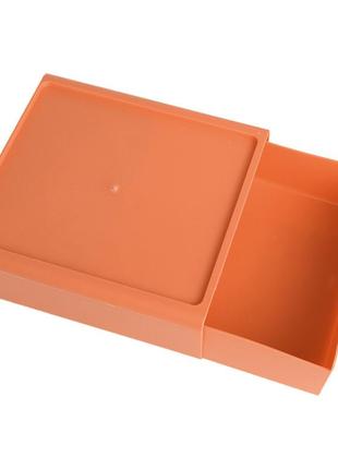 Органайзер-полочка lesko 1121 20*18*8 см orange настільний для косметики, прикрас, канцелярії ku_221 фото