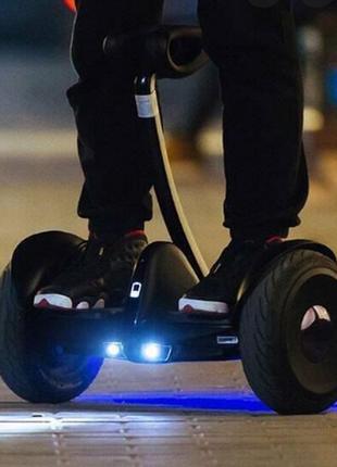 Гироскутер с ручкой minirobot сигвей xiaomi ninebot mini pro гироборд segway 54v 10,5" bluetooth  фиолет ku_229 фото