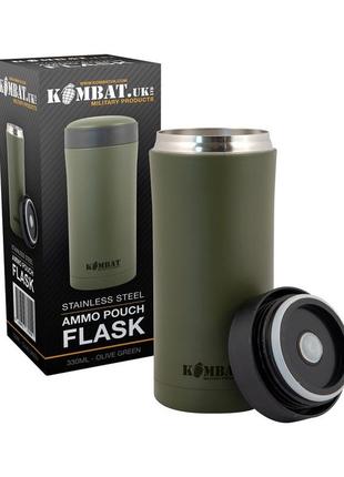 Термос kombat uk тактический из нержавеющей стали ammo pouch flask оливковый ku_22