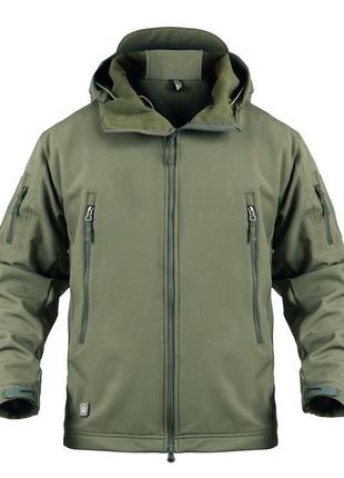 Тактична куртка pave hawk ply-6 green xl холодостійка військова на флісовій підкладці taktical ku_22