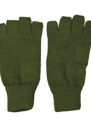 Рукавички тактичні зимові kombat uk зсу fingerless gloves uni оливковий (opt-2241) ek-77