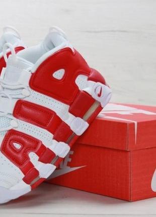 🔥sale🔥   мужские кроссовки найк nike air uptempo white red.1 фото