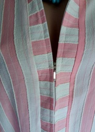 Батал!красивая эластичная блуза в широкую полоску,польша.5 фото