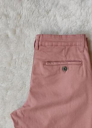Рожеві штани чинос бавовна прямі на високий зріст низька талія посадка світлі джинси-чисторучі10 фото