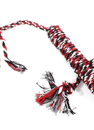 Іграшка мотузкова ящірка hoopet w032 red + white + black для домашніх тварин (k-376s)3 фото