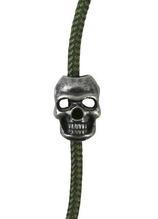Стопперы фиксаторы для шнурка 10шт декоративный наконечник kombat uk skull cord stoppers серебристый ku_22