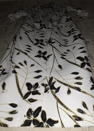 Квіткове плаття футляр з коротким рукавом текстурне4 фото