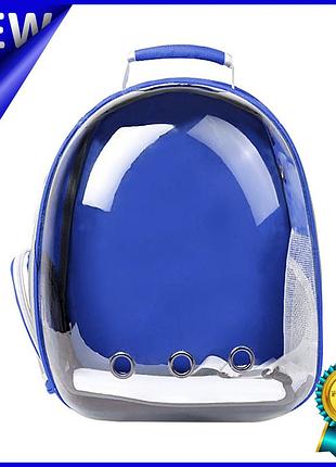 ✅ рюкзак-переноска для кішок taotaopets 253304 panoramic blue 35*25*42cm з ілюмінатором gold