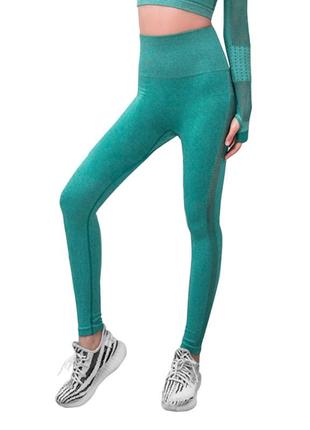 Лосіни жіночі lesko jane the queen 718-2 green m з високою посадкою для фітнесу спортивні штани