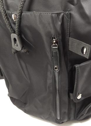 Рюкзак городской kaka 2209 black для ноутбука 15.6" водоотталкивающий кнопки+затягивающие шнурки мужской gold7 фото