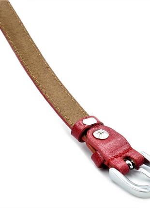 Женский кожаный ремень weatro пояс красный    110-115 см (gt55_295706)6 фото