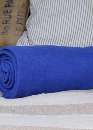 Зігріваючий ковдру плед халат з рукавами для читання і кишенями, рукоплед теплий флісовий синій 180х150 см9 фото
