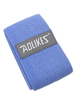 Резинка для фитнеса тканевая aolikes rb-3603 blue m эластичнная максимальная gold3 фото