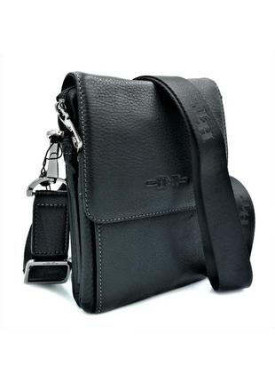 Чоловіча шкіряна сумка h.t.leather чорного кольору (gt5585_296484)