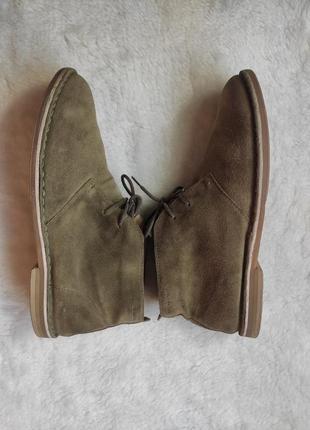 Мужские натуральные кожаные ботинки замшевые дезерты туфли броги со шнурками демисезонные vagabond6 фото