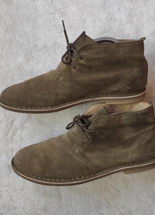 Мужские натуральные кожаные ботинки замшевые дезерты туфли броги со шнурками демисезонные vagabond4 фото