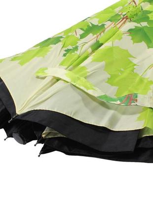 Зонт-трость наоборот lesko up-brella листья механический красивый с большим куполом обратного сложения6 фото