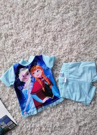 Купальный костюм купальник disney 74-80 см 6-9мес с uv защитой от ультрафиолета