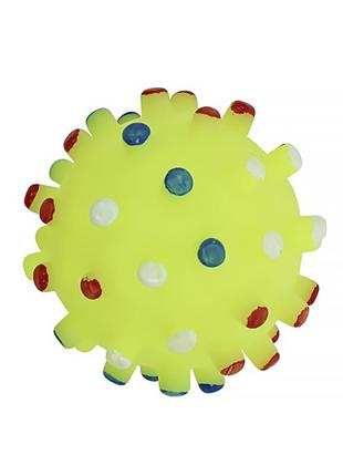 Игрушка мяч для собак taotaopets 6,5см 065529 yellow с пищалкой gold2 фото